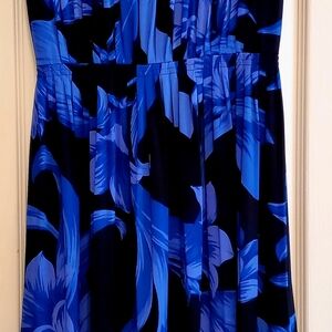 Ann Taylor Blue and Black Striped Dress